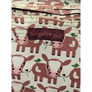 Bungalow 360 Vegan Messenger Crossbody Bag Pink Cows